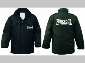 Punk Rock Generation  Zimná bunda M-65 čierna, čiastočne nepremokavá, zateplená odnímateľnou štepovanou podšívkou-Thermo Liner pripevnenou gombíkmi 